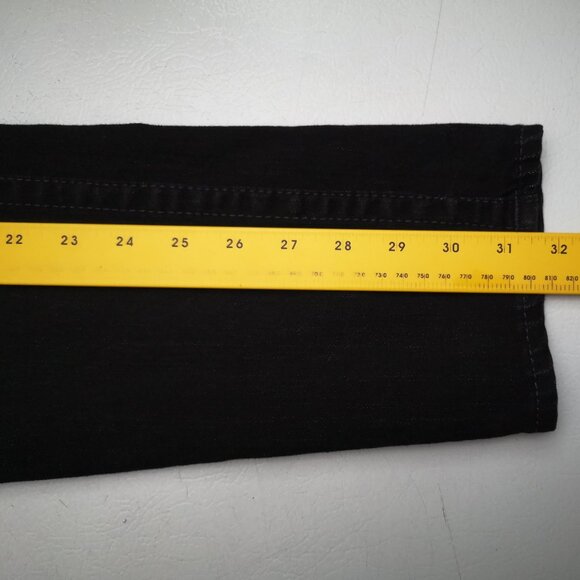 True Religion Ladies Size 31 Black World Tour Skinny Jeans w/ Purple Stitching - Picture 13 of 13